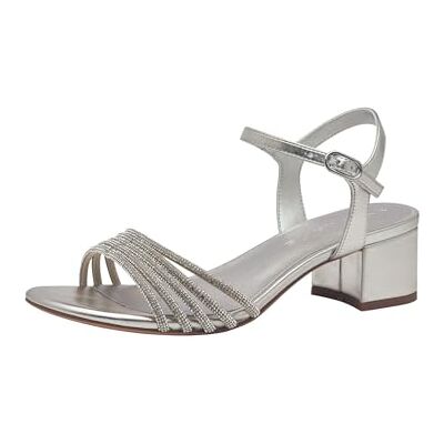 Tamaris Sandalia de tacón para Mujer , Platino, 37 EU, Platino, 37 EU Tamaris Sandalia de tacón para Mujer , Platino, 37 EU, Platino, 37 EU