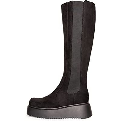 LAMODA Powerful, Botas Altas hasta la Rodilla Mujer, Piel Negra, 37 EU LAMODA Powerful, Botas Altas hasta la Rodilla Mujer, Piel Negra, 37 EU