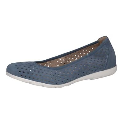 CAPRICE Bailarinas de Cuero para Mujer cómodas, Lt Blue Suede, 36 EU CAPRICE Bailarinas de Cuero para Mujer cómodas, Lt Blue Suede, 36 EU