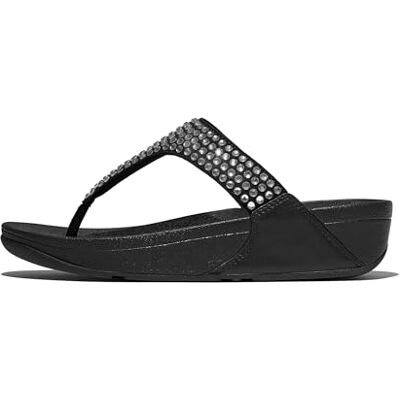 Fitflop Sandalias Lulu Maxi-Crystal para mujer, Black, 41 EU Fitflop Sandalias Lulu Maxi-Crystal para mujer, Black, 41 EU