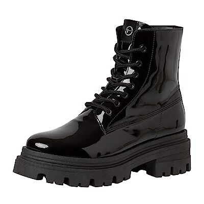 Tamaris Botines para Mujer, Tacón Cuadrado, Plantilla Extraíble, Negro Charol, 40 EU Tamaris Botines para Mujer, Tacón Cuadrado, Plantilla Extraíble, Negro Charol, 40 EU