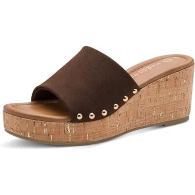 MARCO TOZZI Pantolette , Mulas Mujer, Chocolate, 38 EU MARCO TOZZI Pantolette , Mulas Mujer, Chocolate, 38 EU