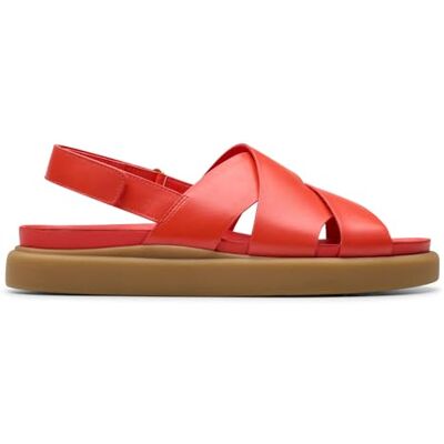 Clarks Aristella Sun, Sandalia De las mujeres, Bright Red Lea, Clarks Aristella Sun, Sandalia De las mujeres, Bright Red Lea,