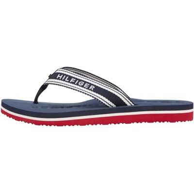 Tommy Hilfiger TH Webbing Summer Sandal , Chanclas Mujer, Blue (RWB), 37 EU Tommy Hilfiger TH Webbing Summer Sandal , Chanclas Mujer, Blue (RWB), 37 EU