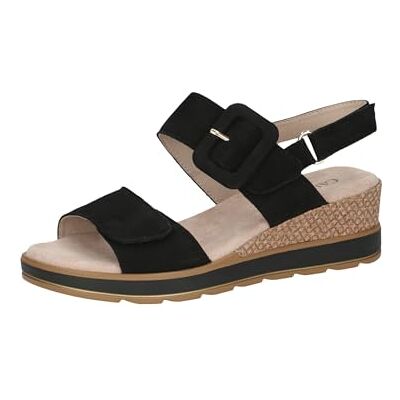 CAPRICE Damen , Sandalias con cuña Mujer, Color Negro, 39 EU CAPRICE Damen , Sandalias con cuña Mujer, Color Negro, 39 EU