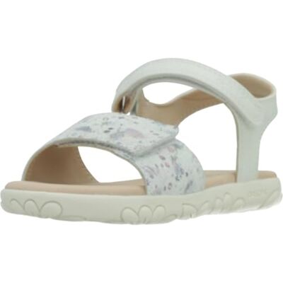 Geox J Sandal Haiti Girl, Sandalia, Off White/Multicolor, 27 EU Geox J Sandal Haiti Girl, Sandalia, Off White/Multicolor, 27 EU