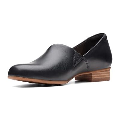 Clarks Women's Juliet Palm Loafer, Piel Negra, 2.5 UK Wide Clarks Women's Juliet Palm Loafer, Piel Negra, 2.5 UK Wide