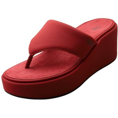 Fitflop PLATFFORMS Sandalias de cuña para mujer, color baya quemada, talla 7, Burnt Berry, 7 UK Narrow Fitflop PLATFFORMS Sandalias de cuña para mujer, color baya quemada, talla 7, Burnt Berry, 7 UK Narrow