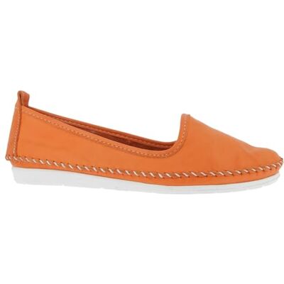 Andrea Conti 0027449 Mocasines de Cuero para Mujer, Talla:37 EU, Color:Naranja Andrea Conti 0027449 Mocasines de Cuero para Mujer, Talla:37 EU, Color:Naranja