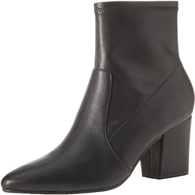 Amazon Essentials Botín Elástico y Ajustado con Tacón Mujer, Negro, 35.5 EU Ancho Amazon Essentials Botín Elástico y Ajustado con Tacón Mujer, Negro, 35.5 EU Ancho