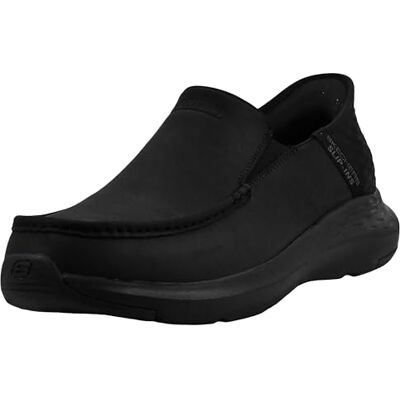 Skechers Parson-Oswin Slip-in, Mocasín Hombre, Black Leather, 48.5 EU Skechers Parson-Oswin Slip-in, Mocasín Hombre, Black Leather, 48.5 EU