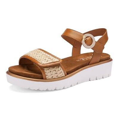 ARA Sandalia Bilbao p mujer, color coñac, natural, talla 43 EU ARA Sandalia Bilbao p mujer, color coñac, natural, talla 43 EU