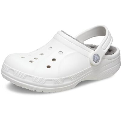 Crocs Unisex Niño Ralen Lined Clog K Zueco, White/Light Grey, 24/26 EU Crocs Unisex Niño Ralen Lined Clog K Zueco, White/Light Grey, 24/26 EU
