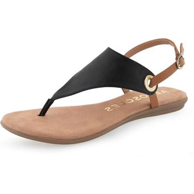 Aerosoles , Sandalias Planas Mujer, Combo Negro, 38.5 EU Aerosoles , Sandalias Planas Mujer, Combo Negro, 38.5 EU