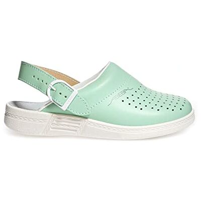 Abeba The Original 7090 Zueco ortopédico, Verde menta/Blanco, talla 40 EU Abeba The Original 7090 Zueco ortopédico, Verde menta/Blanco, talla 40 EU