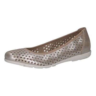 CAPRICE Bailarinas de Cuero para Mujer cómodas, Gris Topo, 40 EU CAPRICE Bailarinas de Cuero para Mujer cómodas, Gris Topo, 40 EU