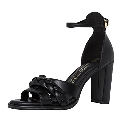 MARCO TOZZI , Sandalia con talón Mujer, Negro, 39 EU MARCO TOZZI , Sandalia con talón Mujer, Negro, 39 EU