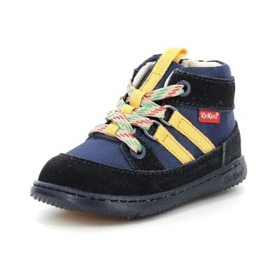 Kickers KICKBUBBLO, Botas Cortas al Tobillo Unisex niños, Bleu Orange, 19 EU Kickers KICKBUBBLO, Botas Cortas al Tobillo Unisex niños, Bleu Orange, 19 EU