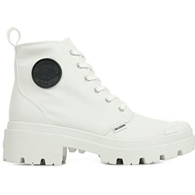 Palladium Pallabase Twill, Boots Mujer, Blanco, 39 EU Palladium Pallabase Twill, Boots Mujer, Blanco, 39 EU