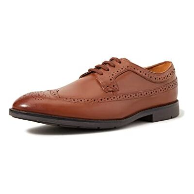 Clarks Men's Ronnie Limit Brogues, Brown British Tan Leather, 9 UK Clarks Men's Ronnie Limit Brogues, Brown British Tan Leather, 9 UK
