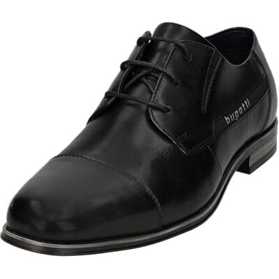bugatti Leagro, Cordones Hombre, Negro, 44 EU bugatti Leagro, Cordones Hombre, Negro, 44 EU