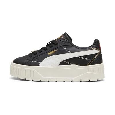 PUMA Women Karmen II Class Act Sneaker, Black- White- Gold, 42 EU PUMA Women Karmen II Class Act Sneaker, Black- White- Gold, 42 EU
