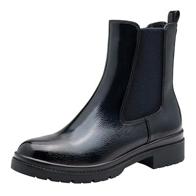 Tamaris Botas Chelsea para mujer, azul marino, patente, talla 39 EU, Patente azul marino., 39 EU Tamaris Botas Chelsea para mujer, azul marino, patente, talla 39 EU, Patente azul marino., 39 EU