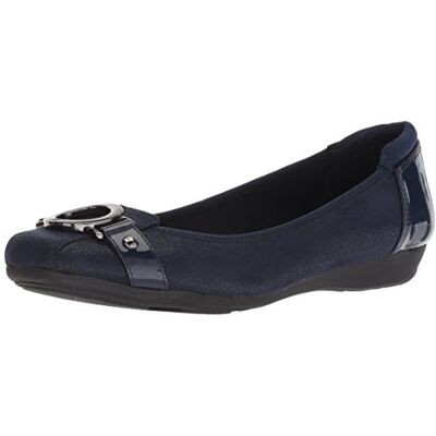 Anne Klein Umeko Ballet Flat Ballet Bailarinas para Mujer, Azul Marino, 40 EU Anne Klein Umeko Ballet Flat Ballet Bailarinas para Mujer, Azul Marino, 40 EU