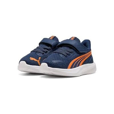 PUMA Pounce AC+ Inf Sneaker Unisex Baby, Persian Blue-Orange GLO- White 25 PUMA Pounce AC+ Inf Sneaker Unisex Baby, Persian Blue-Orange GLO- White 25