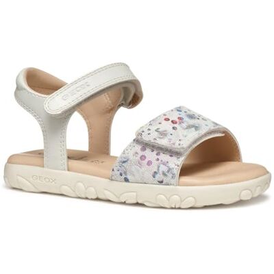 Geox J SANDAL HAITI GIRL, Sandalia Niñas, Off White/Multicolor, Geox J SANDAL HAITI GIRL, Sandalia Niñas, Off White/Multicolor,