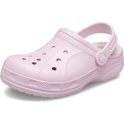 Crocs Unisex Niño Ralen Lined Clog K Zueco, Ballerina Pink/Oatmeal, 24/26 EU Crocs Unisex Niño Ralen Lined Clog K Zueco, Ballerina Pink/Oatmeal, 24/26 EU