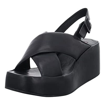 HÖGL Sandalia de tacón Lucie para mujer, Negro, 38.5 EU Ancho HÖGL Sandalia de tacón Lucie para mujer, Negro, 38.5 EU Ancho