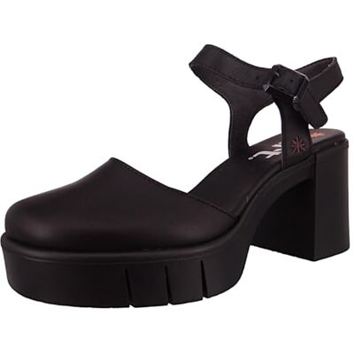 ART Eivissa, Sandalia con talón Mujer, Black, 38 EU ART Eivissa, Sandalia con talón Mujer, Black, 38 EU