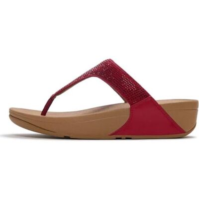 Fitflop Mujer Lulu Crystal Embellished Toe-Post Sandals, Bahía quemada, 40 EU, Baya quemada, 40 EU Fitflop Mujer Lulu Crystal Embellished Toe-Post Sandals, Bahía quemada, 40 EU, Baya quemada, 40 EU