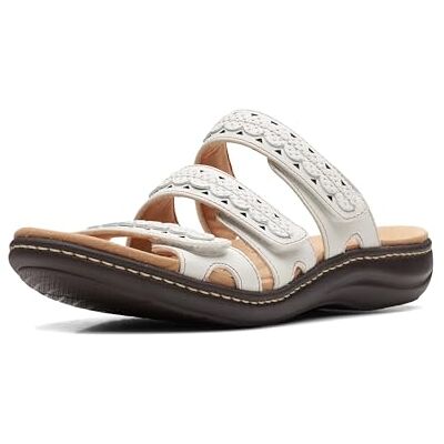 Clarks Laurieann Cove Sandalias bajas para mujer, Piel Blanca, 36.5 EU Clarks Laurieann Cove Sandalias bajas para mujer, Piel Blanca, 36.5 EU