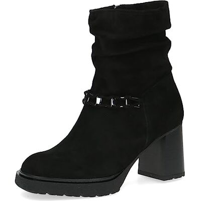 CAPRICE , Botines de tacón con cordones para Mujer, Negro (Black Suede), 38 EU CAPRICE , Botines de tacón con cordones para Mujer, Negro (Black Suede), 38 EU