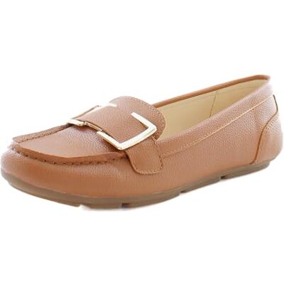 Calvin Mocasines Lydia para Mujer, Coñac, 38.5 EU Calvin Mocasines Lydia para Mujer, Coñac, 38.5 EU