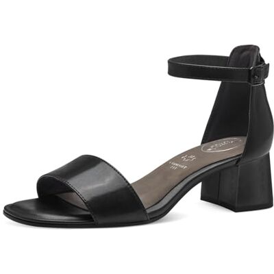 Tamaris COMFORT 022 BLACK NAPPA Absatzsandale Komfortable Mehrweite Alltagsschuh Festlich Elegant, Sandalia con talón, Tamaris COMFORT 022 BLACK NAPPA Absatzsandale Komfortable Mehrweite Alltagsschuh Festlich Elegant, Sandalia con talón,