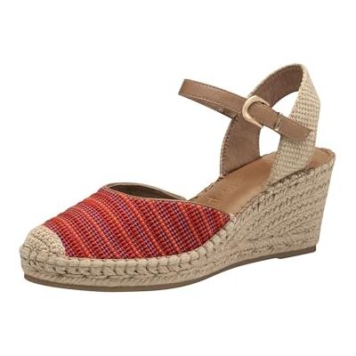 Tamaris Sling cuña Mujer, Rojo, 38 EU Tamaris Sling cuña Mujer, Rojo, 38 EU