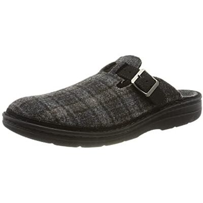 Berkemann Mirko, Pantuflas Hombre, Gris Oscuro Azul Cuadros, 41.5 EU Berkemann Mirko, Pantuflas Hombre, Gris Oscuro Azul Cuadros, 41.5 EU