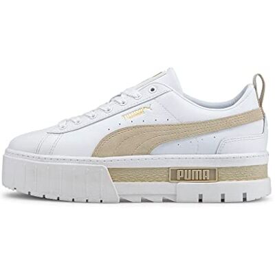 PUMA Mayze Lth Wn'S, Zapatillas, para Mujer, Multicolor ( White-Peyote), 37 EU PUMA Mayze Lth Wn'S, Zapatillas, para Mujer, Multicolor ( White-Peyote), 37 EU