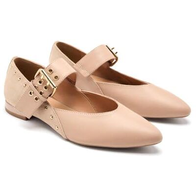 GIOSEPPO Bailarinas Bailarina de Piel Detalle Hebilla en el Empeine para Mujer Grantham Bailarina Plana Mujer Talla 38 Nude GIOSEPPO Bailarinas Bailarina de Piel Detalle Hebilla en el Empeine para Mujer Grantham Bailarina Plana Mujer Talla 38 Nude