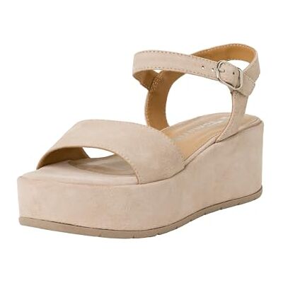 Tamaris Mujer , Sandalias con cuña, Marfil Suede, 41 EU Tamaris Mujer , Sandalias con cuña, Marfil Suede, 41 EU