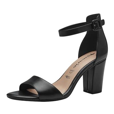 Tamaris Mujer , Sandalia con talón, Negro, 39 EU Tamaris Mujer , Sandalia con talón, Negro, 39 EU