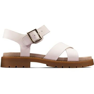 Clarks Orinoco Strap, Sandalias de Talón Abierto Mujer, Blanco (White Leather White Leather), 42 EU Clarks Orinoco Strap, Sandalias de Talón Abierto Mujer, Blanco (White Leather White Leather), 42 EU