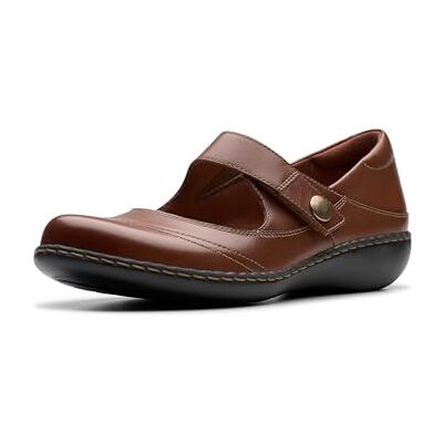 Clarks Ashland Elayne Mary Jane Zapatos Planos para Mujer, británico Bronceado Cuero, 40.5 EU Clarks Ashland Elayne Mary Jane Zapatos Planos para Mujer, británico Bronceado Cuero, 40.5 EU