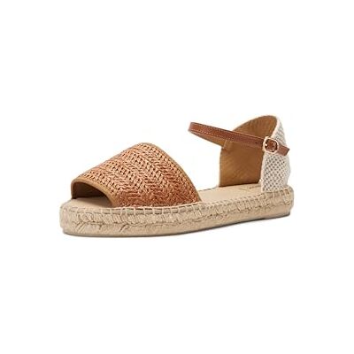 Geox D LAMPEDUSA B, Sandalia Plana Mujer, Camel/Lt Taupe, Geox D LAMPEDUSA B, Sandalia Plana Mujer, Camel/Lt Taupe,