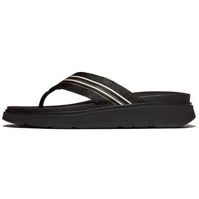 Fitflop GEN-FF Sandalias de malla a rayas para hombre, mezcla negra, talla 7, Mezcla de color negro, 41 EU Fitflop GEN-FF Sandalias de malla a rayas para hombre, mezcla negra, talla 7, Mezcla de color negro, 41 EU
