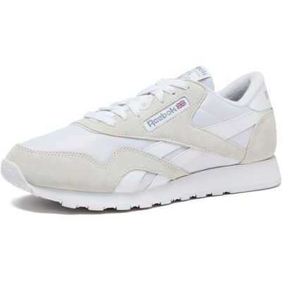 Reebok Women's Classic Nylon Sneaker, White, 8 Reebok Women's Classic Nylon Sneaker, White, 8
