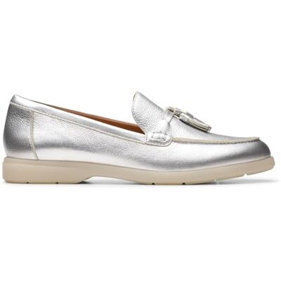 Clarks Narini Edge, Mocasín De Las Mujeres, Silver Leather, Clarks Narini Edge, Mocasín De Las Mujeres, Silver Leather,